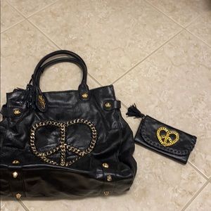 Betsy Johnson large tote and matching wallet